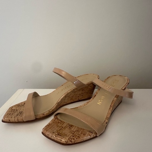 Stuart Weitzman Beige and Cork wedges | never worn - Picture 2 of 3